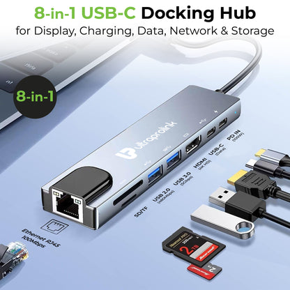 Smart Hub 8 | USB-C 8-in-1 Docking Hub | UL1289
