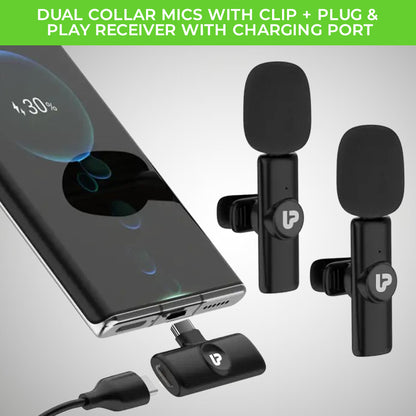 Plug & play collar mic Mic for singing Mic for Youtube Mic for podcasts