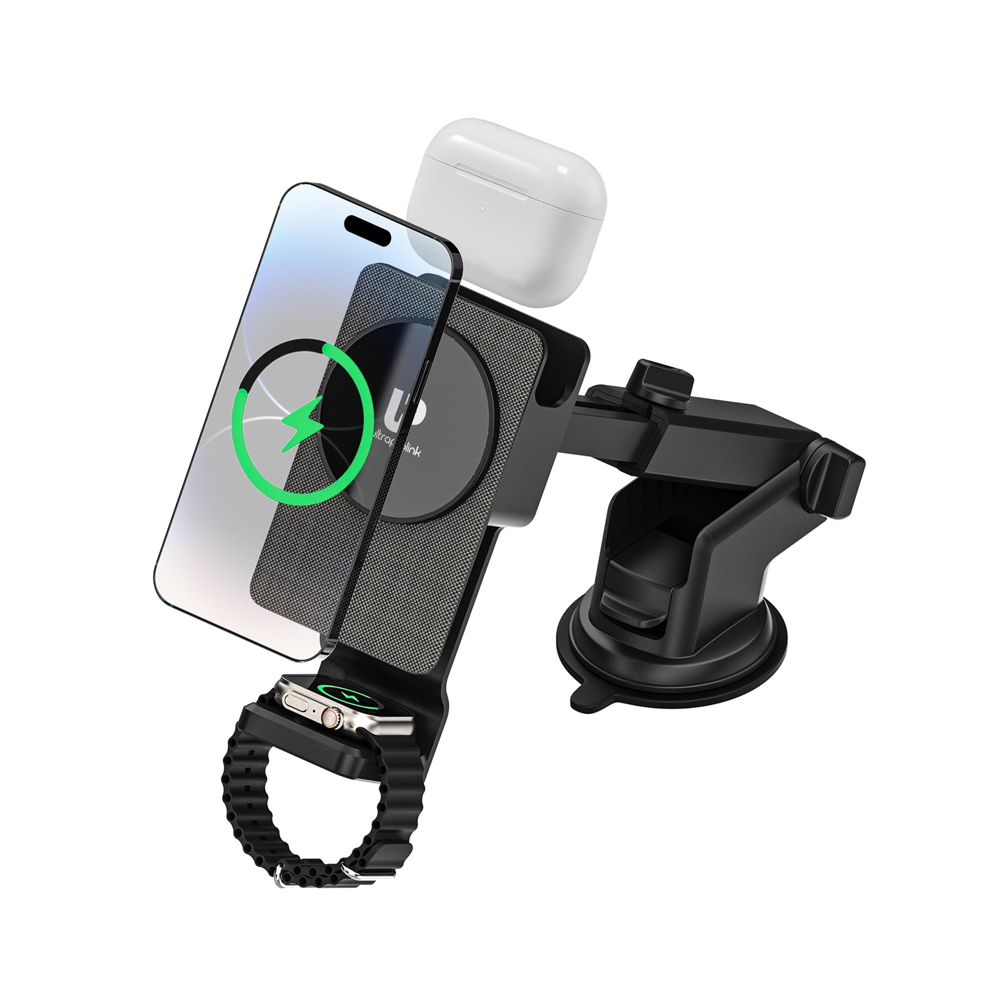 Vylis Auto 20W Mag-Safe Wireless 3-in-1 Car Charger UM1140