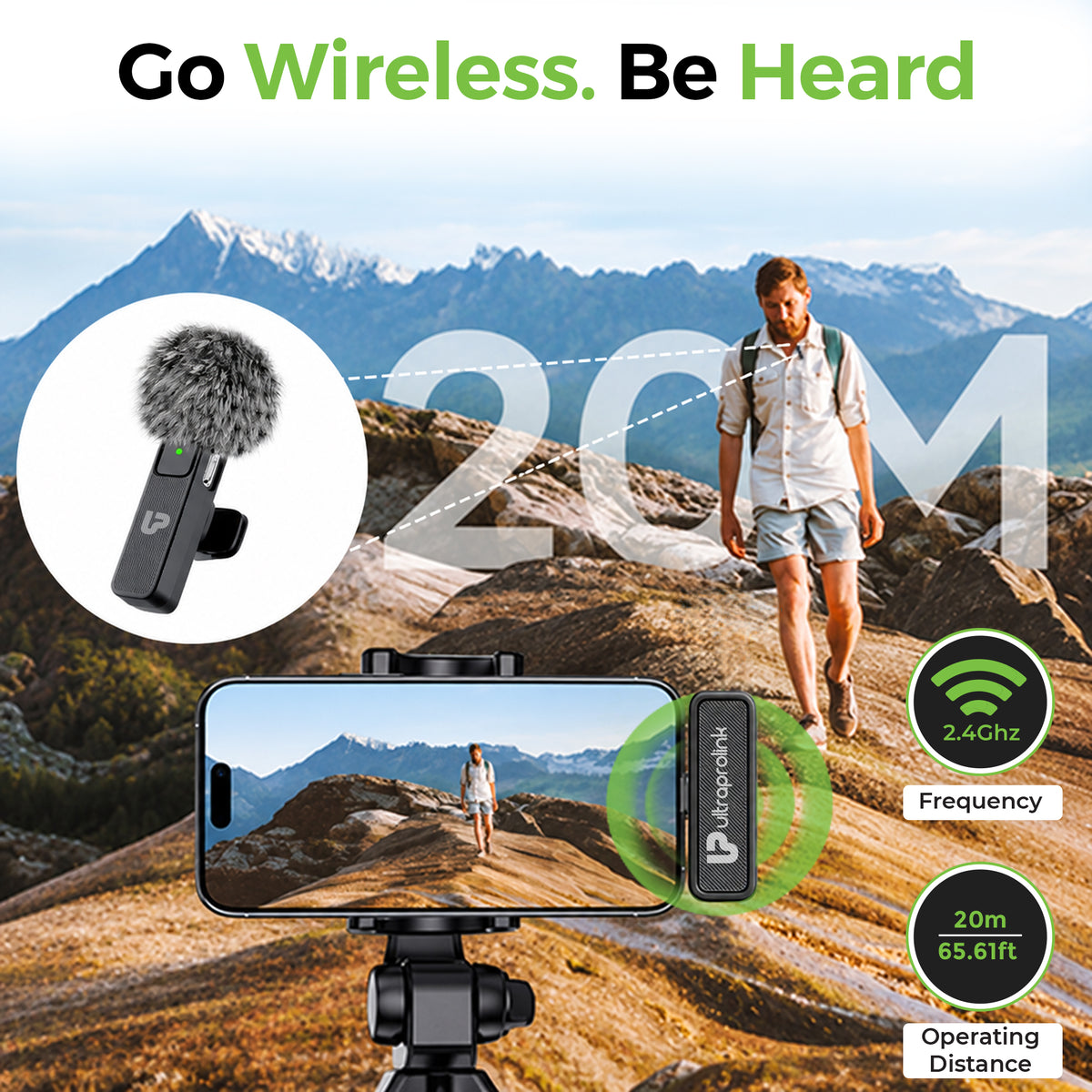 Sonic Mic | Sonic Wireless Lavalier Collar Mic | UM1212