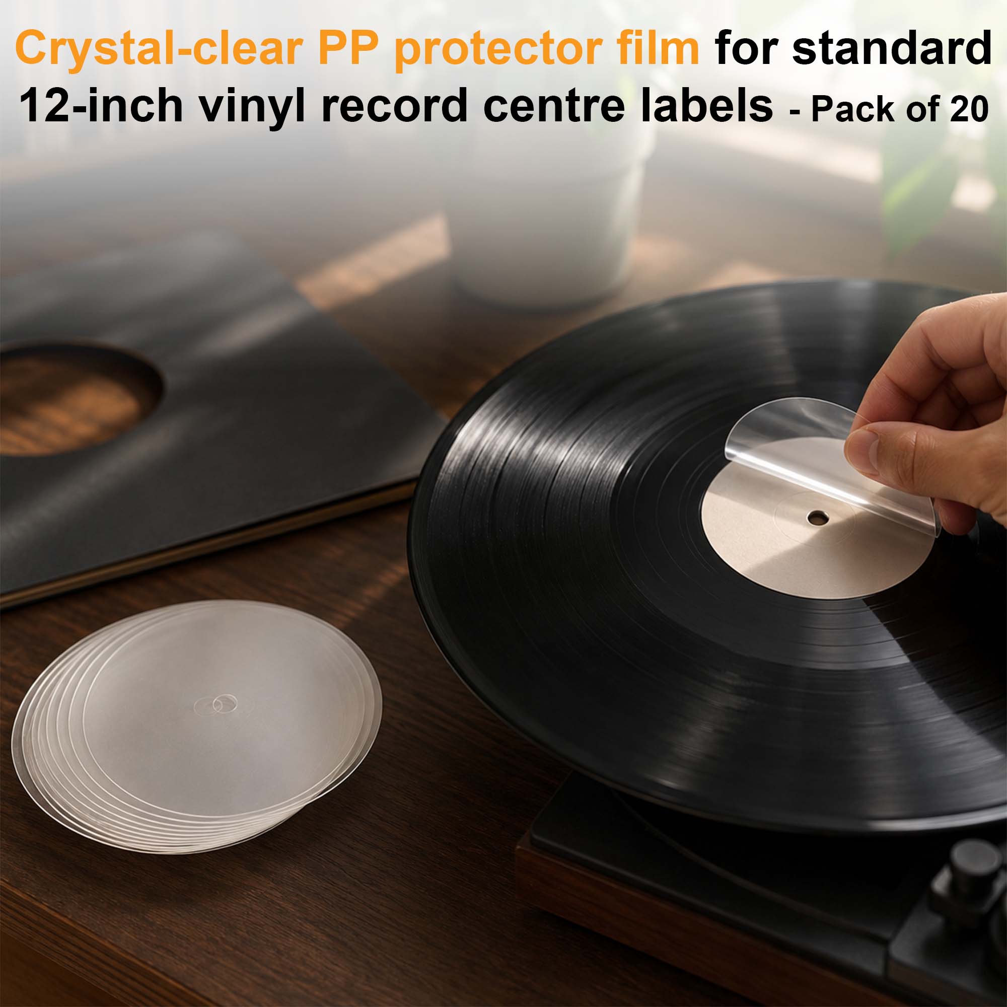 Record Label Protector Film with Applicator ( pack of 20) | GK1286