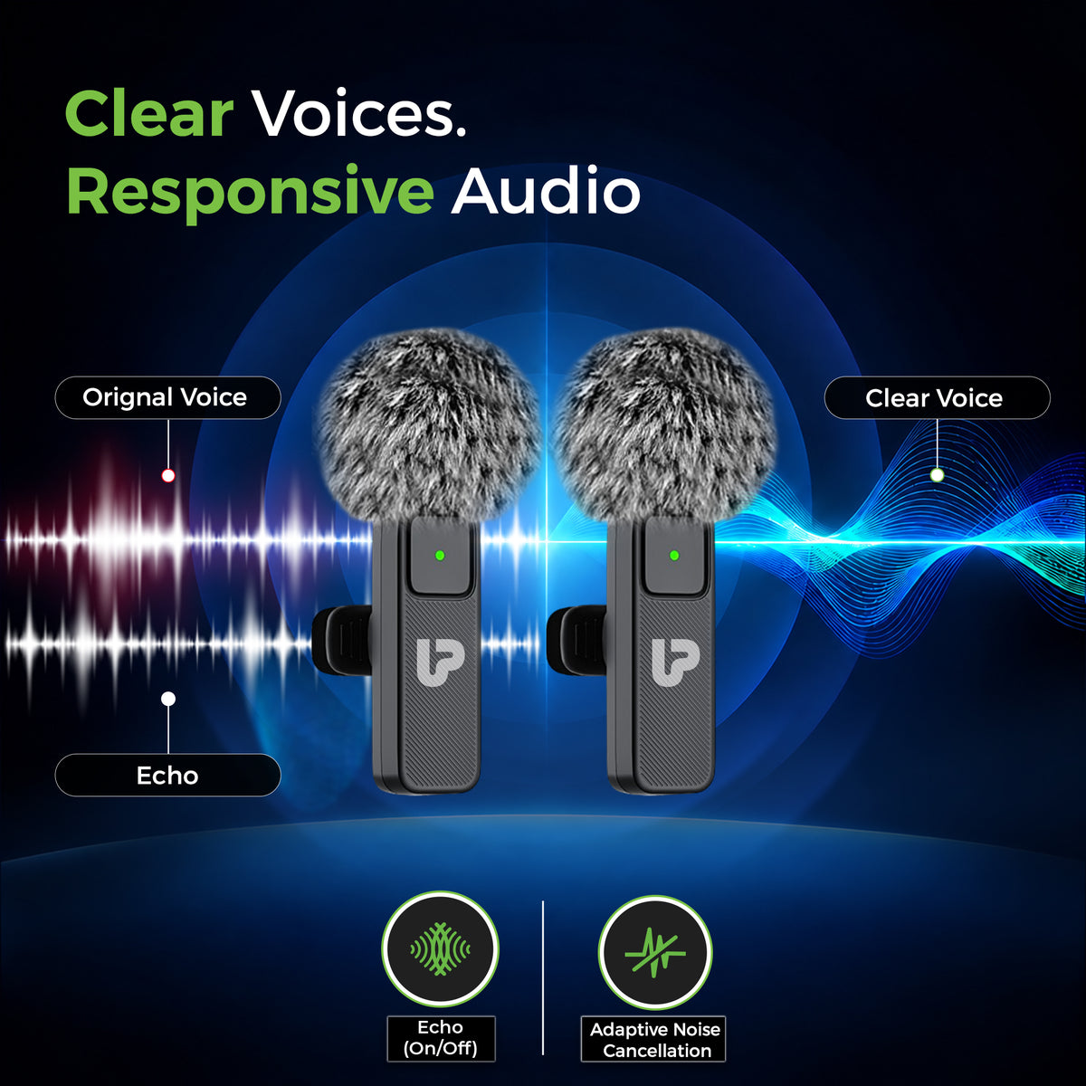 Sonic Mic | Sonic Wireless Lavalier Collar Mic | UM1212-2