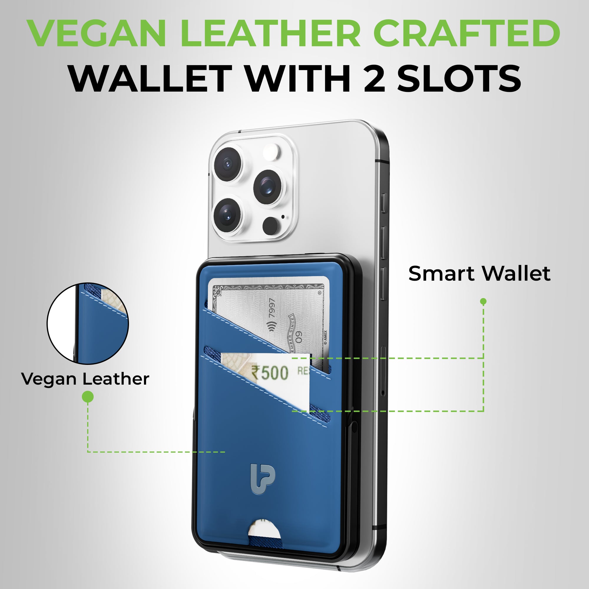 Juice-Up Swipe Mag-safe power bank 5000mAh with Stand & Wallet UM1128