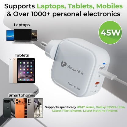 Boost 45 MP | Boost 45W GaN Charger Multi-protocol with 1m Type C cable | UM1342