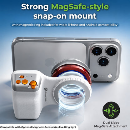 Snap-Z Grip | Magnetic Phone Camera Grip with Detachable Bluetooth Shutter & zoom control | UM1273
