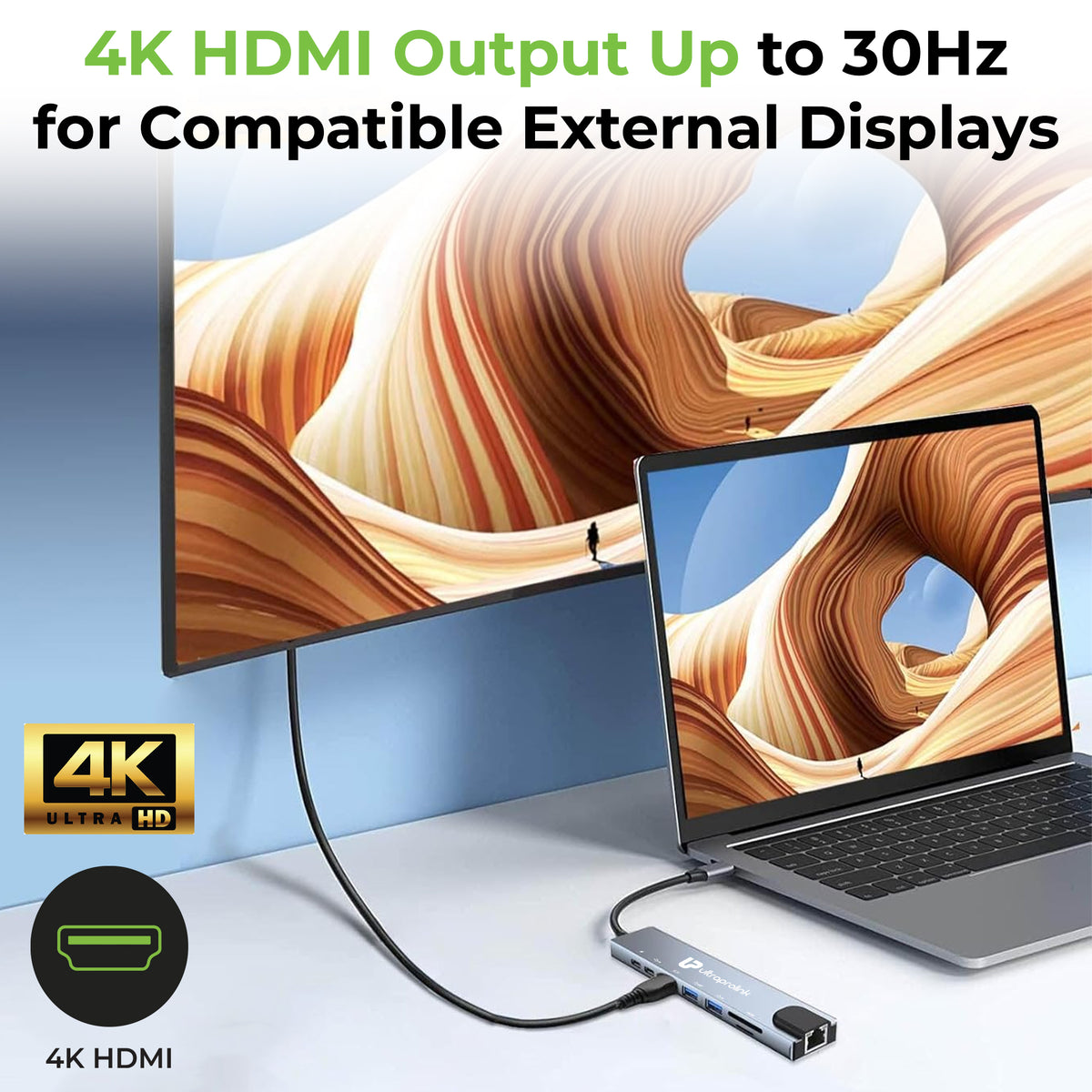 Smart Hub 8 | USB-C 8-in-1 Docking Hub | UL1289