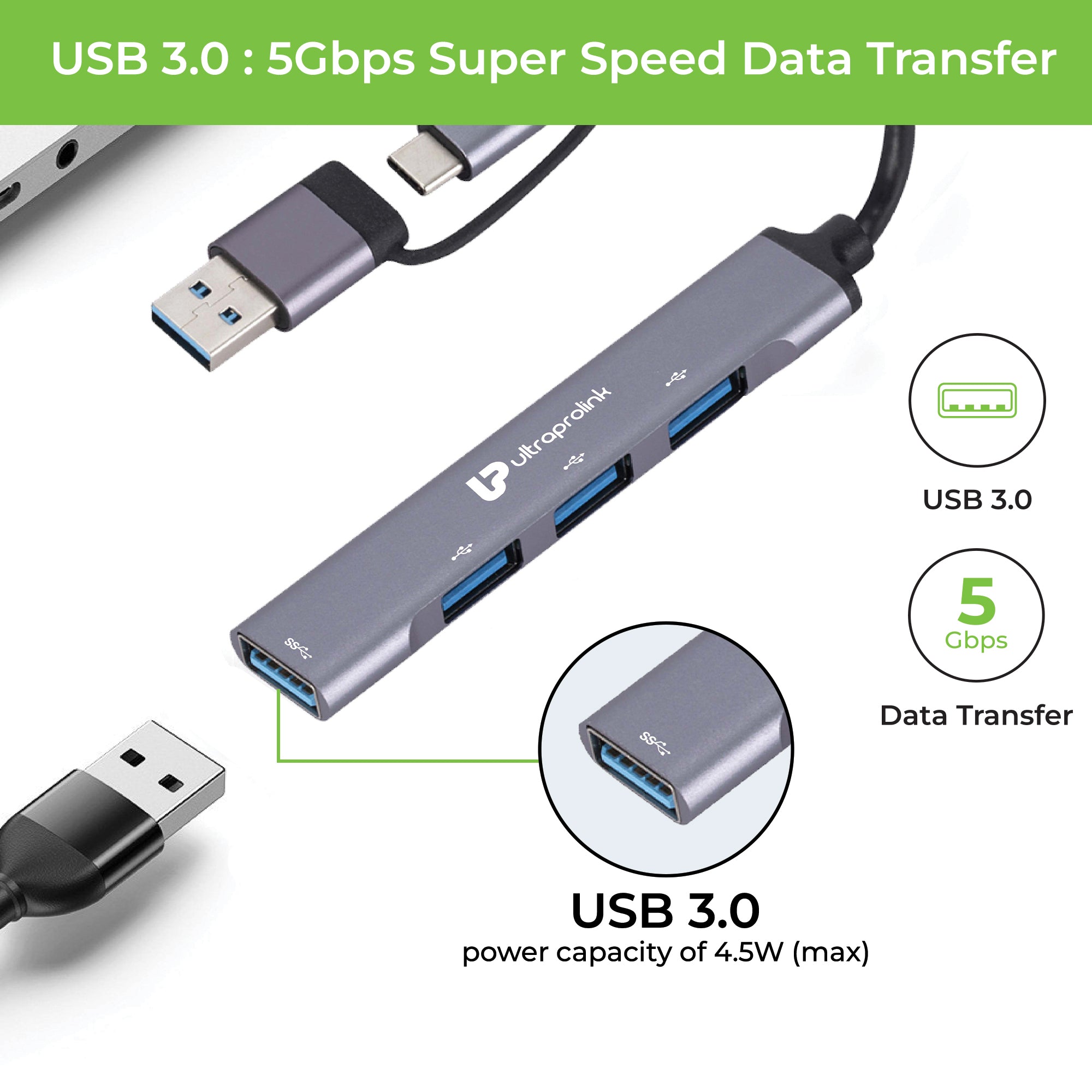 Usb hub 3.0 Usb hub for pc Multi usb port Type c to hdmi Usb connector