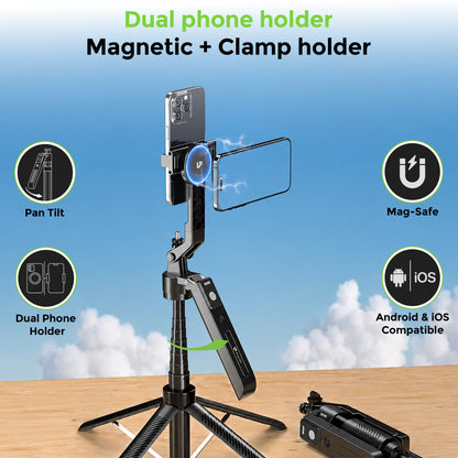 Snap-Z Aura | AI Face Tracking Tripod 180cm with 360 degree Rotation | UM1279