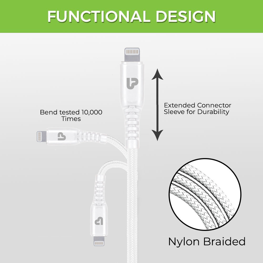 VoLo PD20 Type C to Lightning 20W Power 1.5m UL1052 (White)