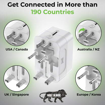 Travel Mate | World Travel Adapter & 2 USB Charger (PD 20W) | UM1341