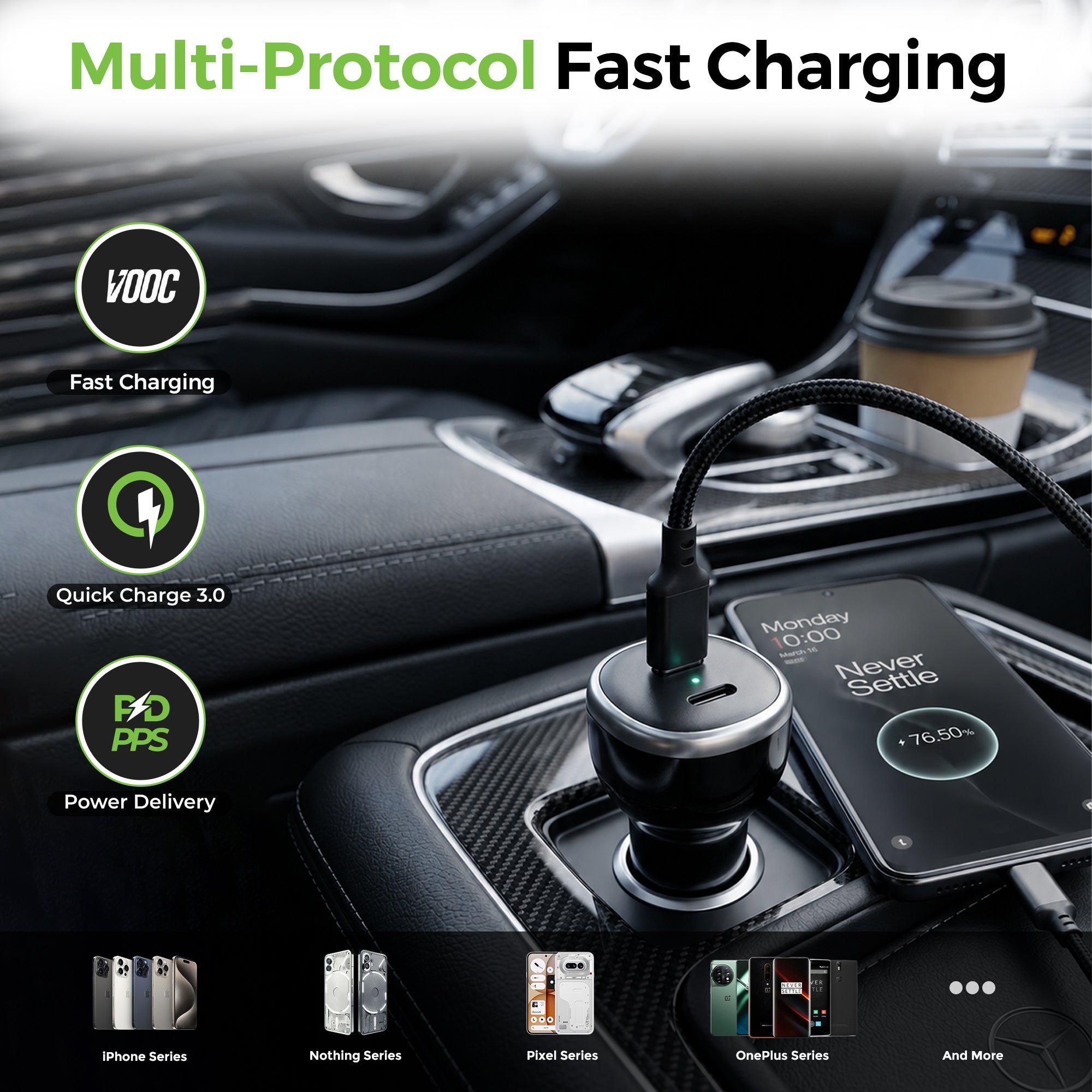 Mach 66 | 66W Dual USB-C Car Charger | UM1275