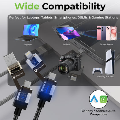 QuadLink 240 | 4-in-1 Ultra-Fast Sync & Charge Cable | UL1237BLK-0150