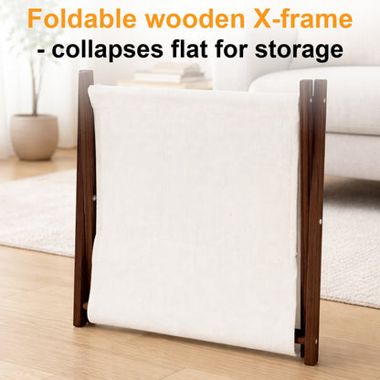foldable vinyl record organizer with wooden frame for 12 inch LPs
