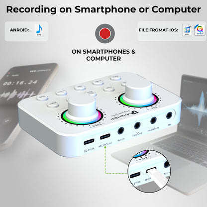 Sing-Along Mini Wireless Karaoke & Live Broadcast Mixer with Condenser Mic UM1002M