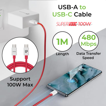 VoLo 100W SUPERVOOC Fast Charging Type C Multiprotocol Cable | UL1269RD-0100