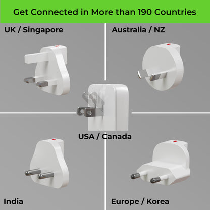 Boost Blade Ultra-Slim 67W International World Travel Adapter & Charger with Type C Cable UM1200