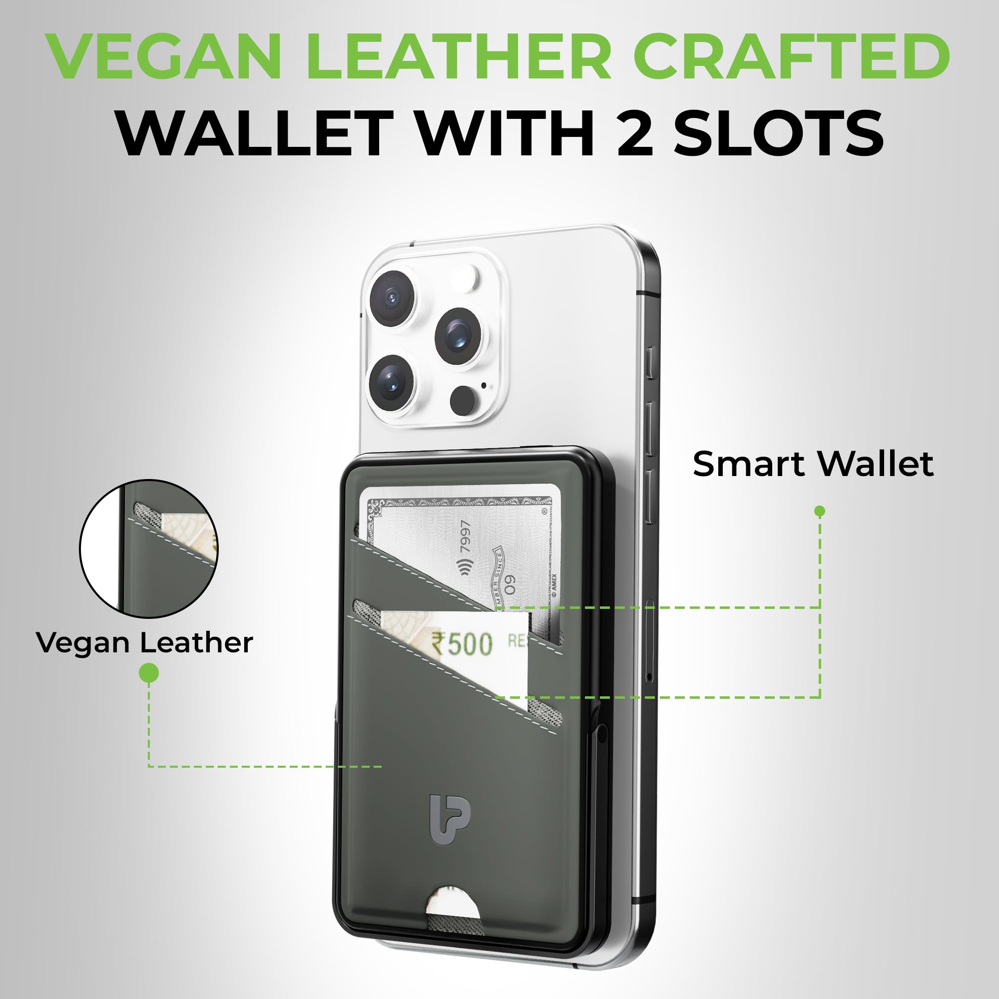 Juice-Up Swipe Mag-safe power bank 5000mAh with Stand & Wallet UM1128