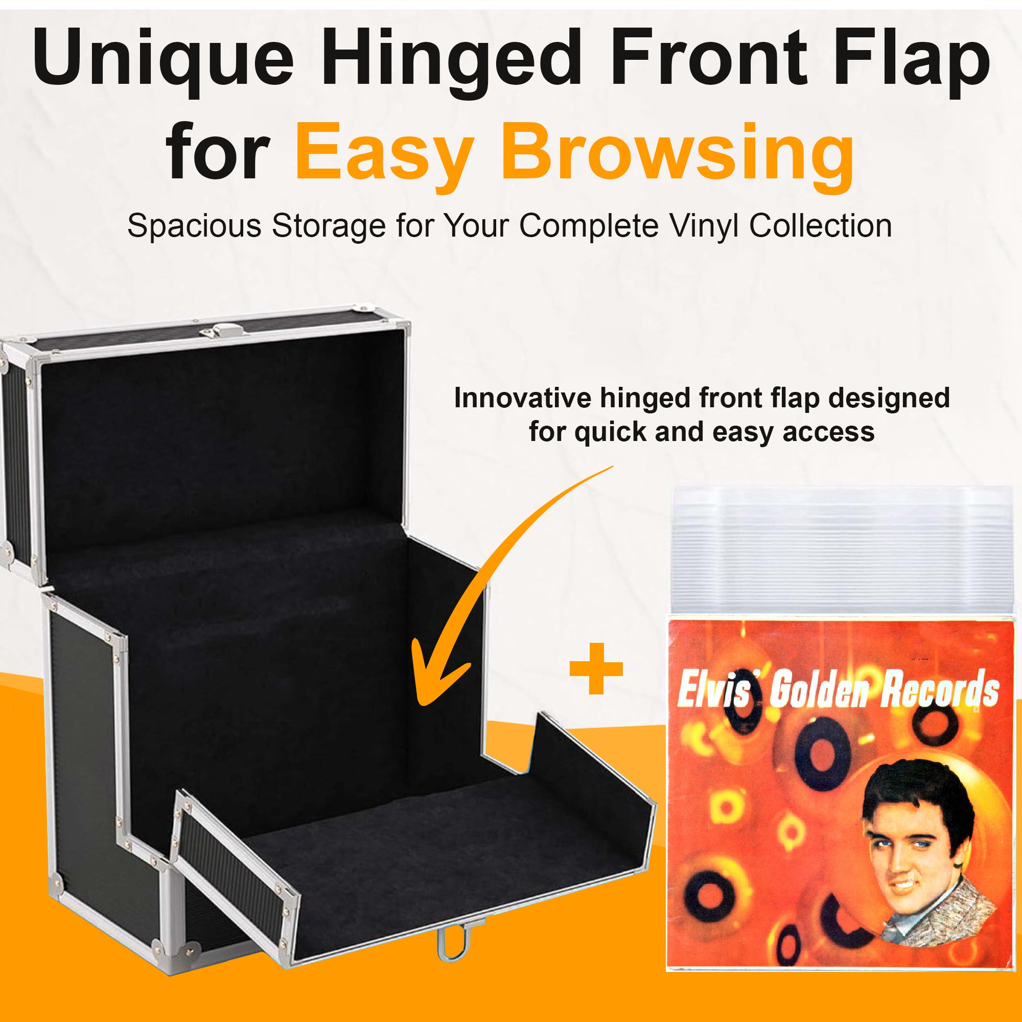 UltraProlink GramoKraft 12” Vinyl Record Storage Box (40 LPs) GK1254BLK