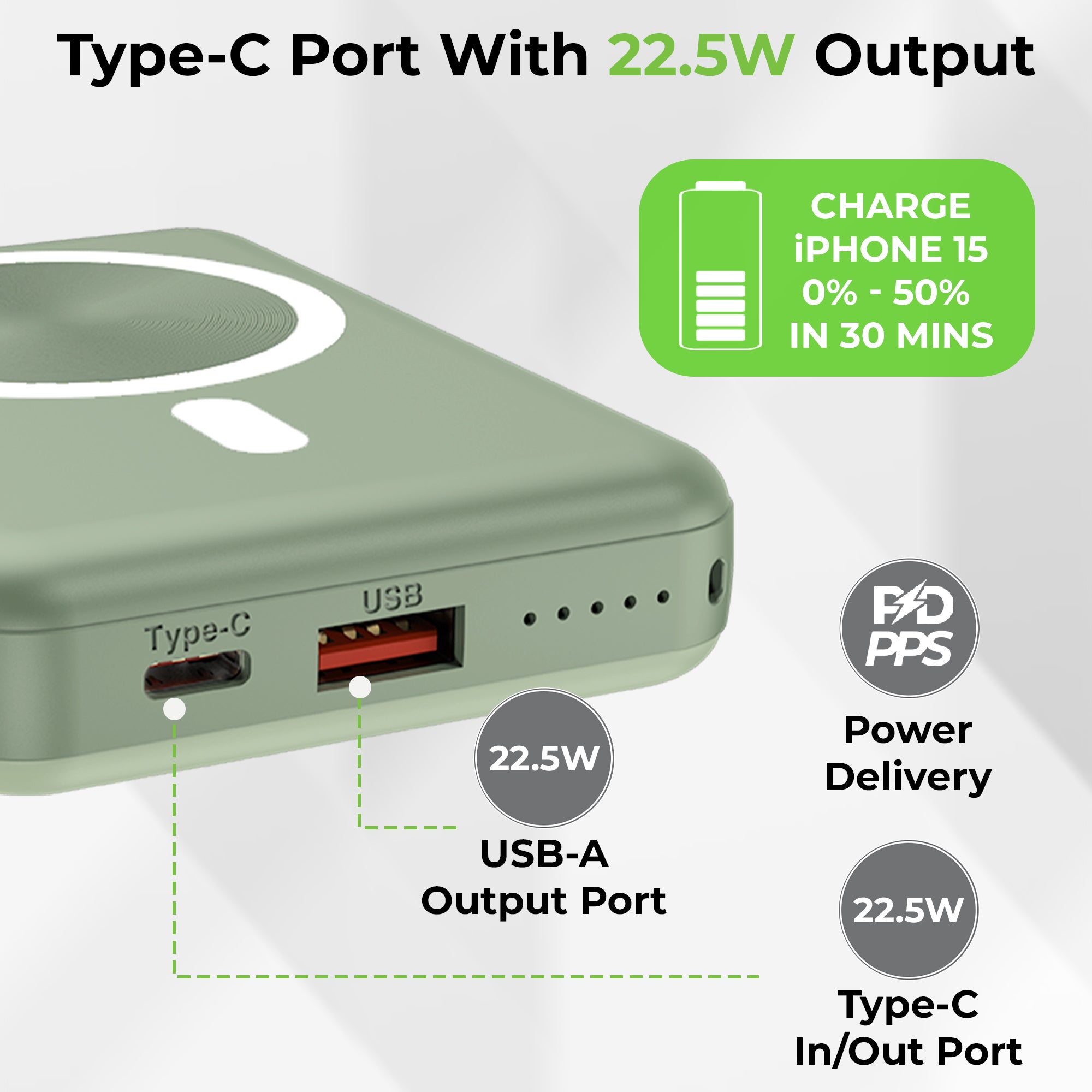 Juice-Up Mag 6 Wireless Magnetic Power Bank (10,000mAh) UM1120