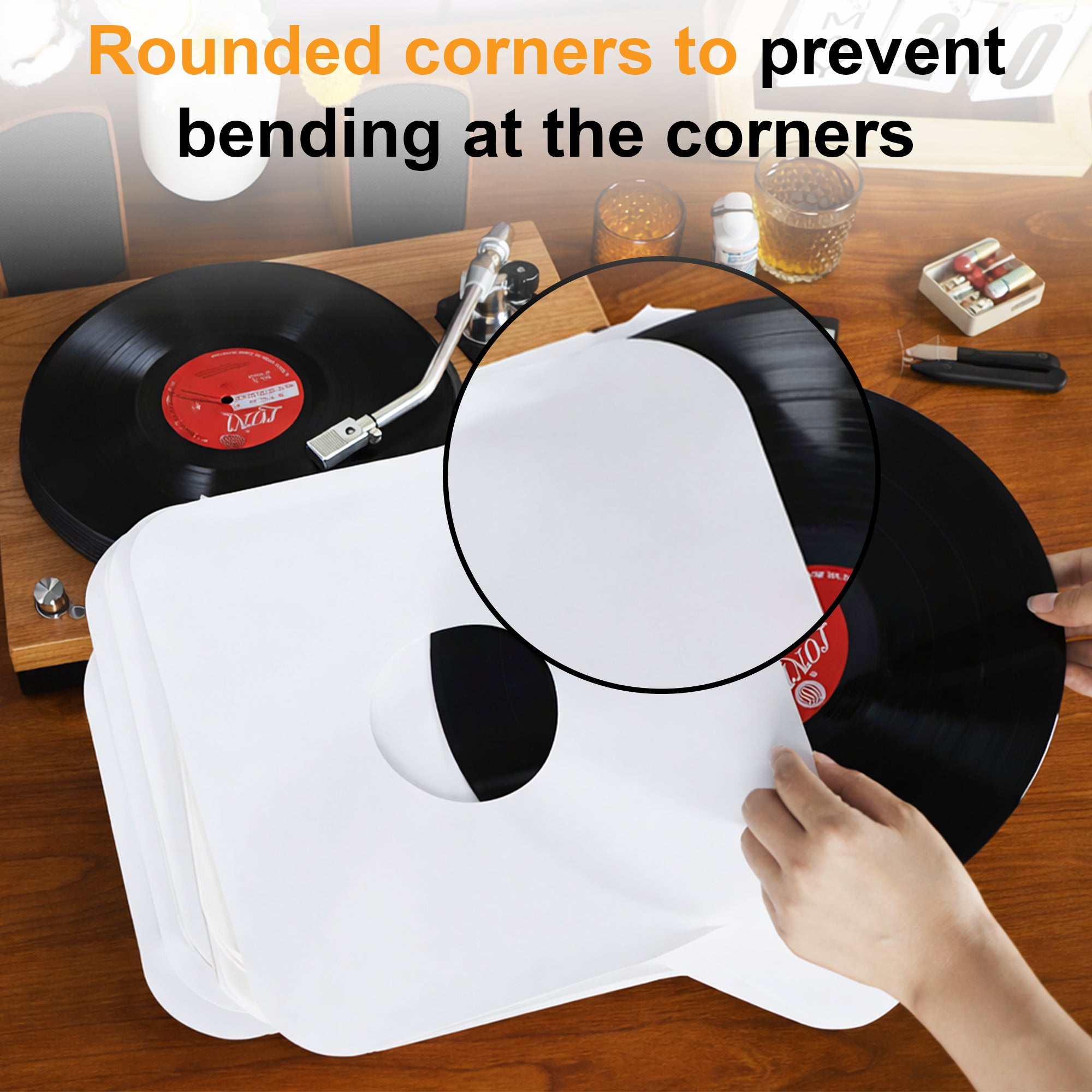 12" Square Record Inner Protective Paper Sleeves 20 pcs GK1264