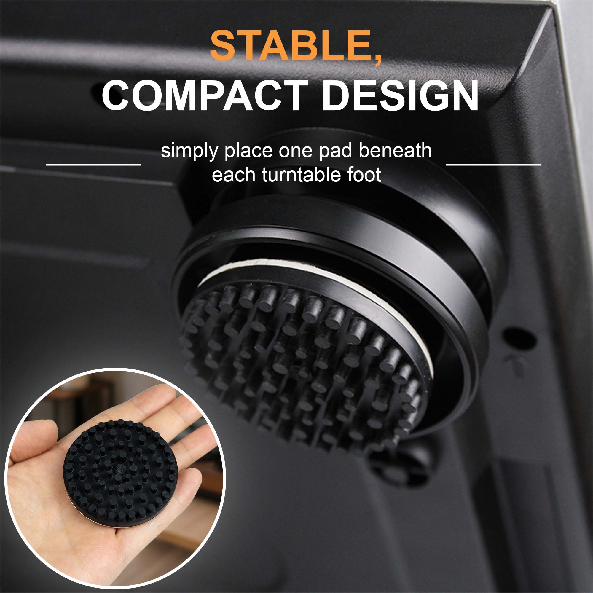 Rubber Isolation pads for record Players (Set of 4) | GK1287