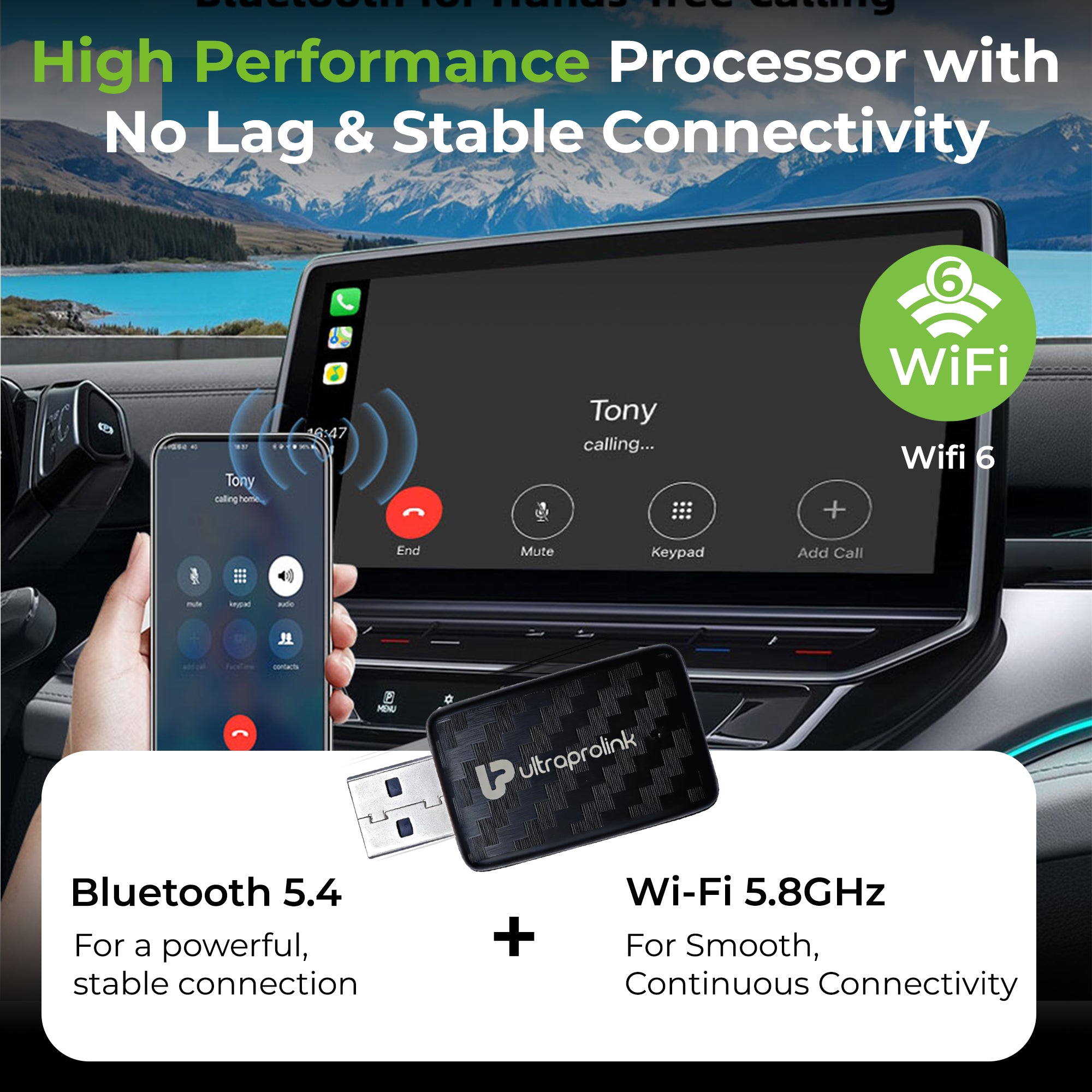 DriveLink | Android Auto/CarPlay Adapter | 2 in 1 Wireless Car Receiver| UM1221L