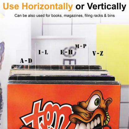 Transparent vinyl dividers for record storage 12 inch GK1262