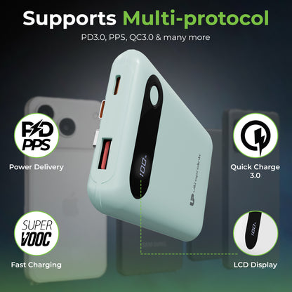 Ultra-Slim & compact Power Bank with Type C & iPhone Cable UM1127