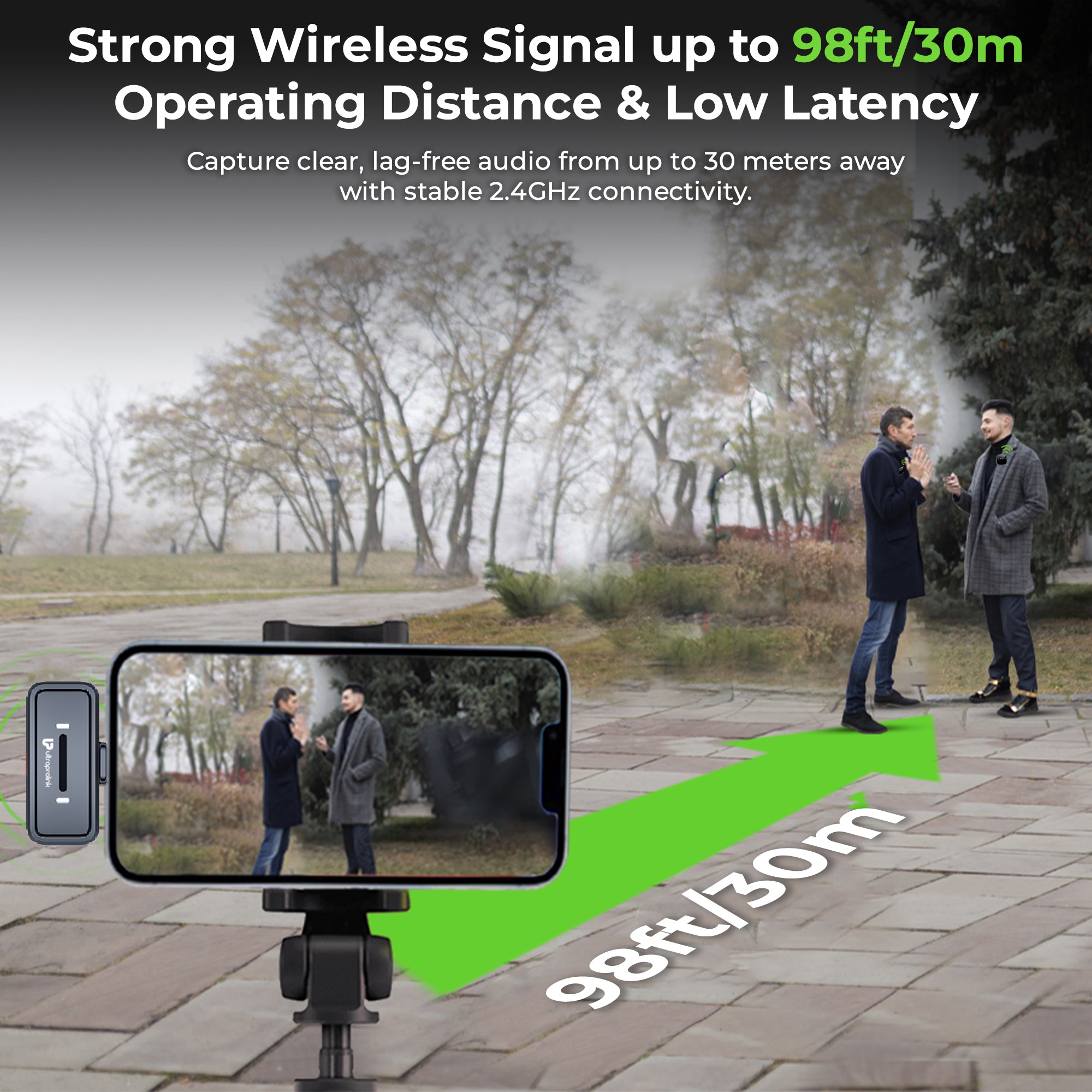 Sonic Pro | Dual Wireless Microphones with Charging Case | UM1214
