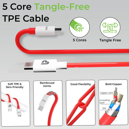 VoLo 100W SUPERVOOC Fast Charging Type C Multiprotocol Cable | UL1269RD-0100