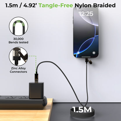 QuadLink 240 | 4-in-1 Ultra-Fast Sync & Charge Cable | UL1237BLK-0150