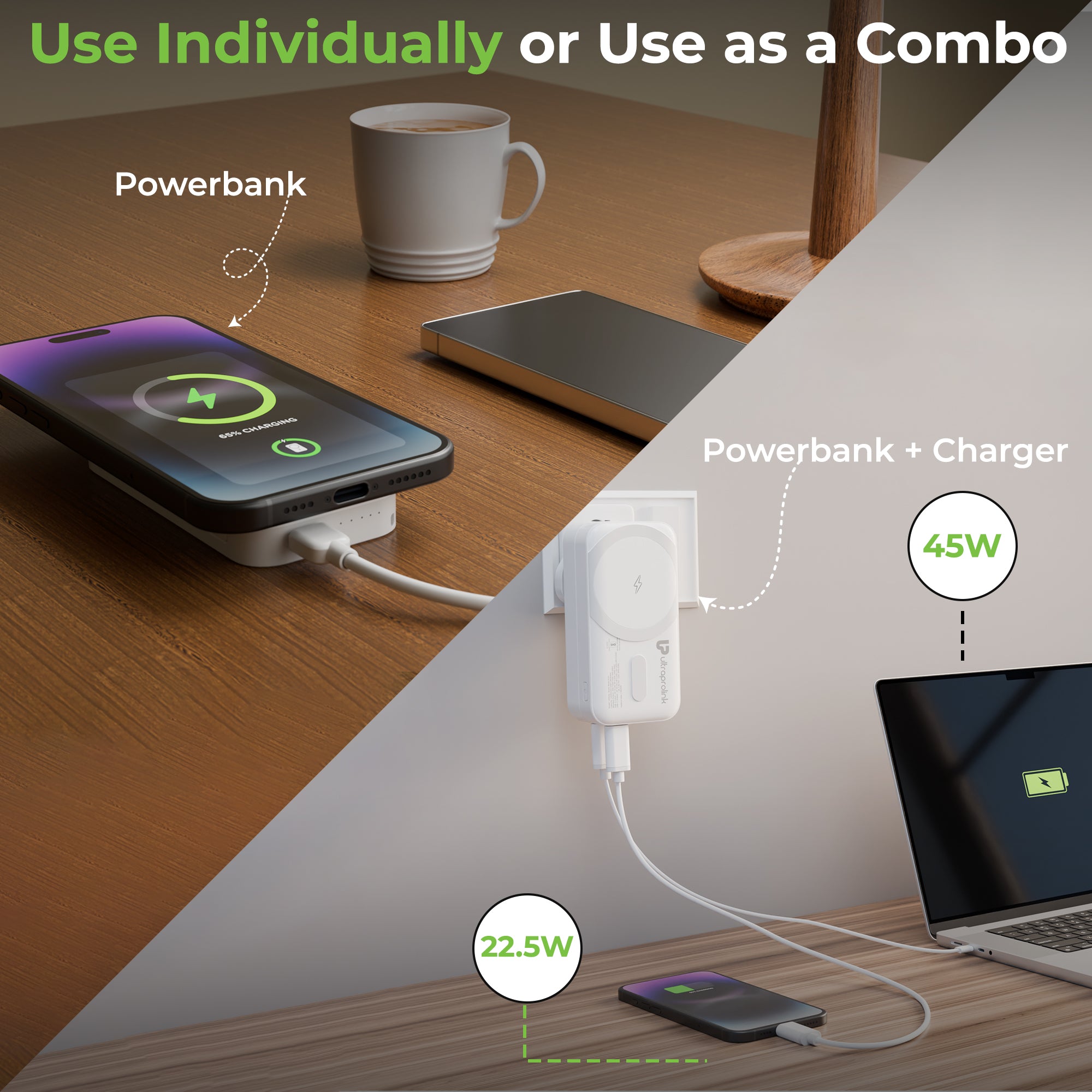 Boost Blade DUO Slim Travel Charger & Magnetic Wireless Powerbank UM1204