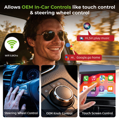 DriveLink | Android Auto/CarPlay Adapter | 2 in 1 Wireless Car Receiver| UM1221