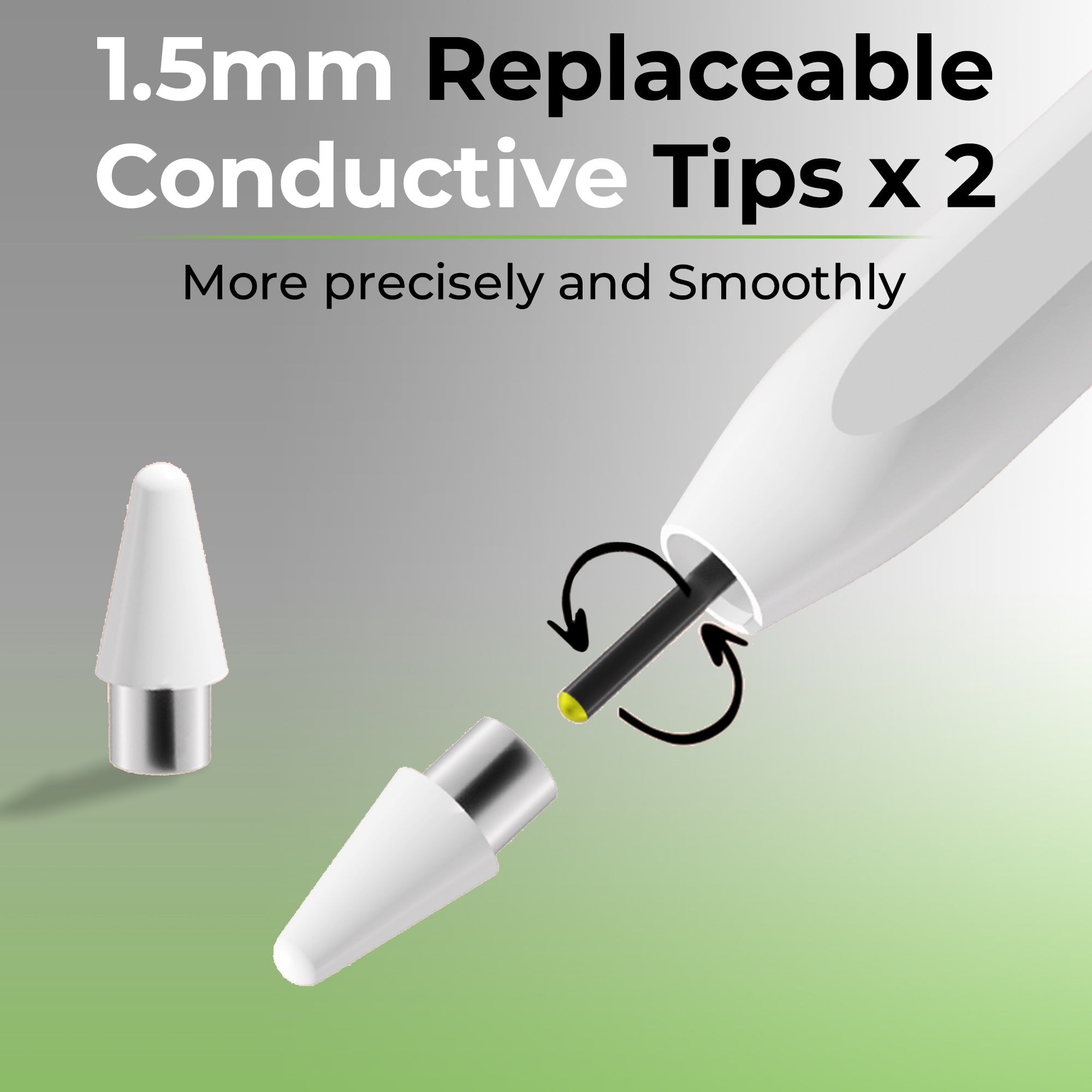 JOT Pencil Stylus Pen For Ipad, Android Tablets & Mobiles| Palm Rejection For Ipad| Magnetic|10Hr Use|Fast Charging|For Ios & Android Touchscreens|Led Indicator|3 Nibs,White UM1238