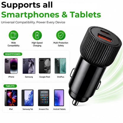 Mach 51 | High Power Dual USB Port Fast Car Charger | UM1270S