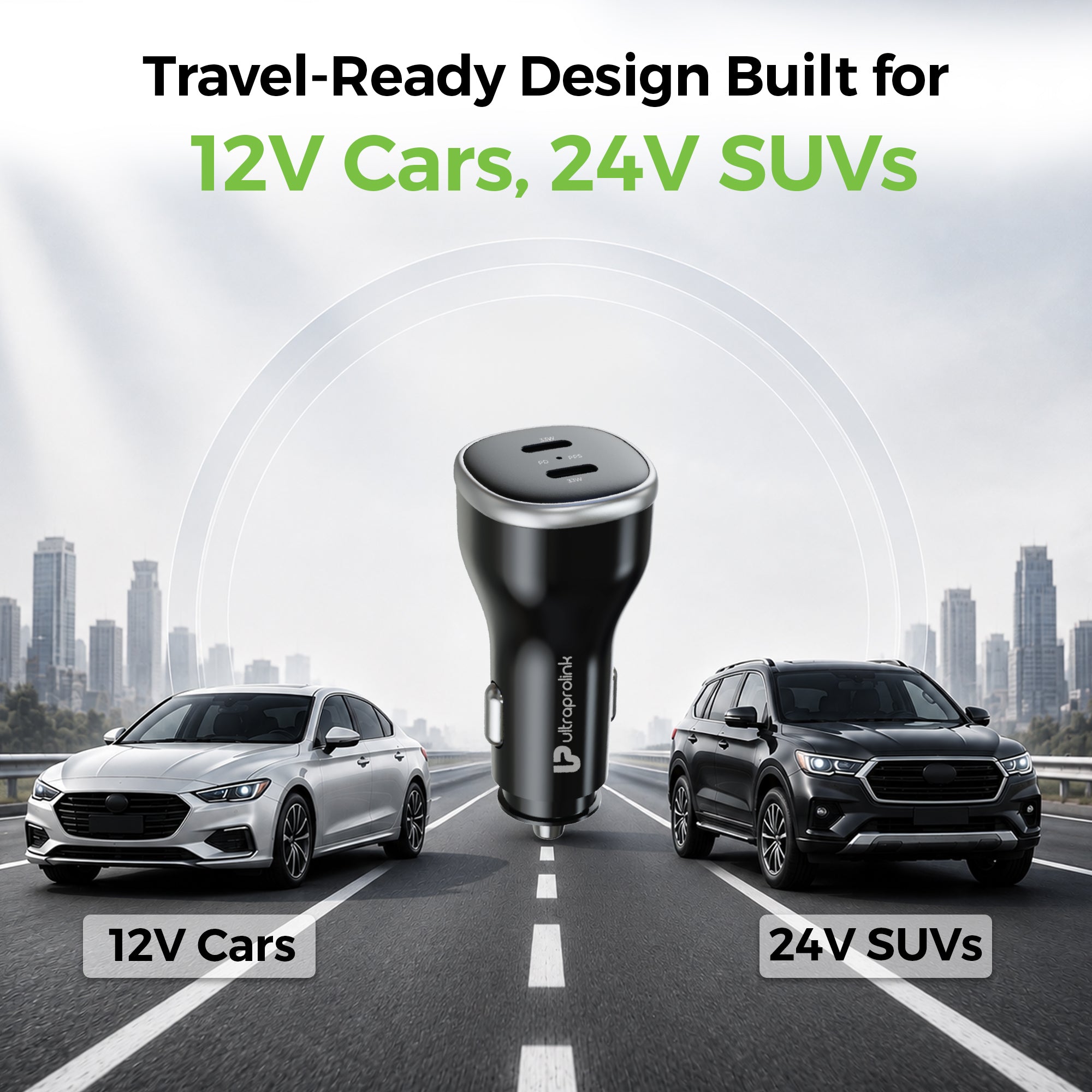 Mach 66 | 66W Dual USB-C Car Charger | UM1275