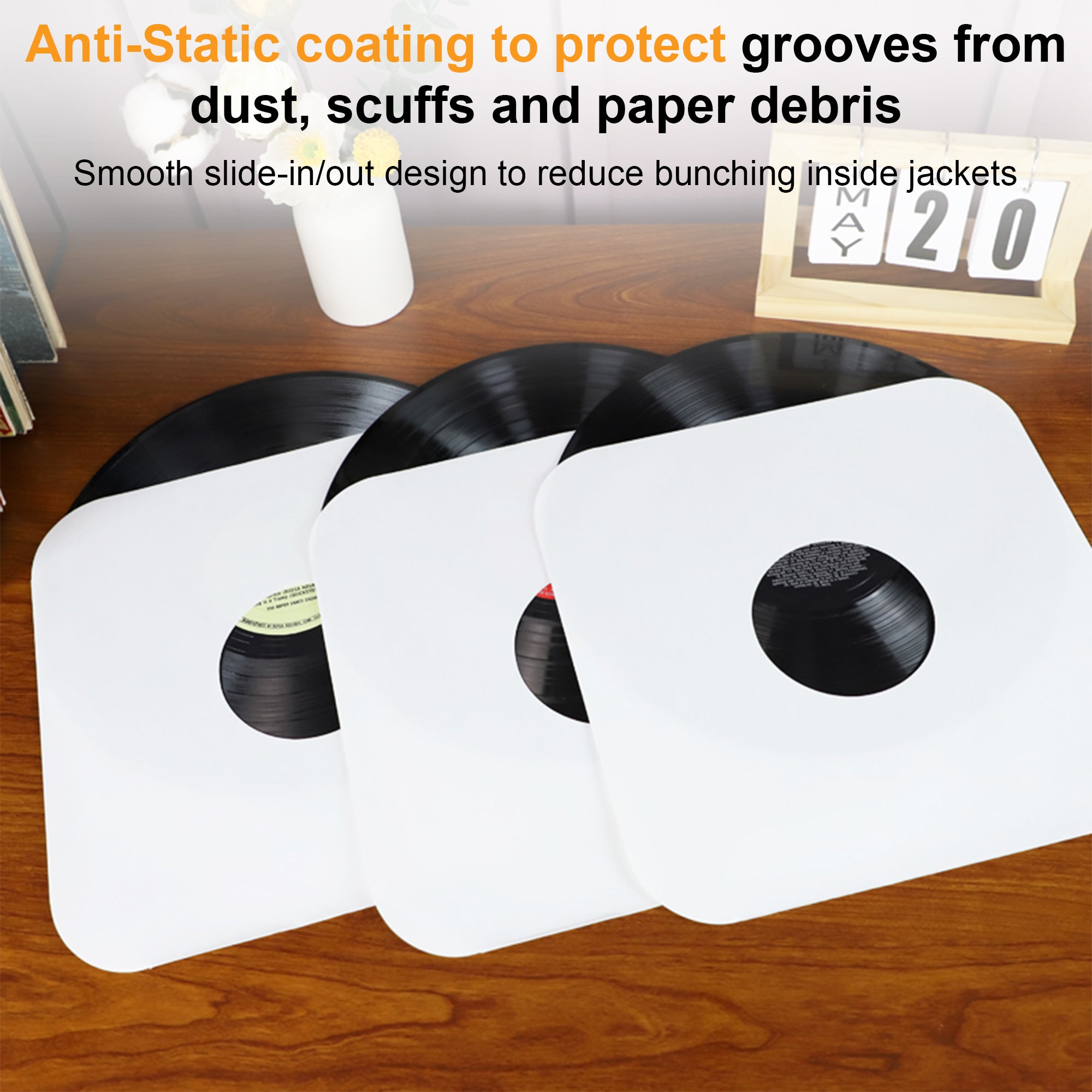 Vinyl Sleeves| 12" Square Record Inner Protective Paper Sleeves 20 pcs GK1264