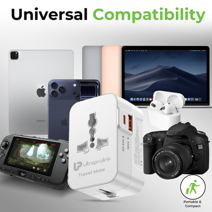 Travel Mate | World Travel Adapter & 2 USB Charger (PD 20W) | UM1341