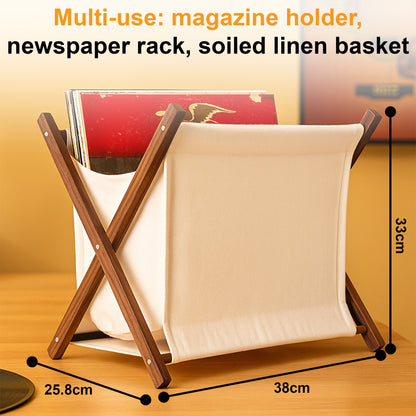12 inch LP record holder durable canvas and wooden storage box