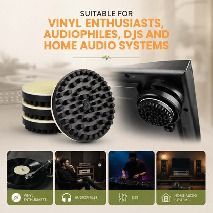 Rubber Isolation pads for record Players (Set of 4) | GK1287