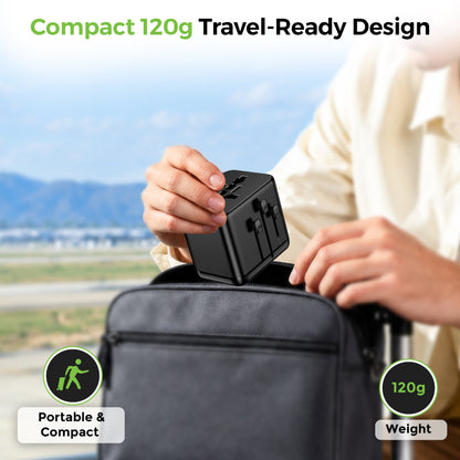 Universal Travel Adapter|30W GaN Charger with PD-PPS|Powers Up to 6 Devices | 2500W Max | UM1181