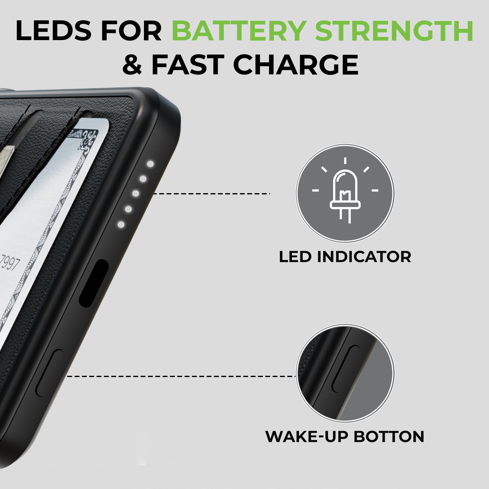 Juice-Up Swipe Mag-safe power bank 5000mAh with Stand & Wallet UM1128