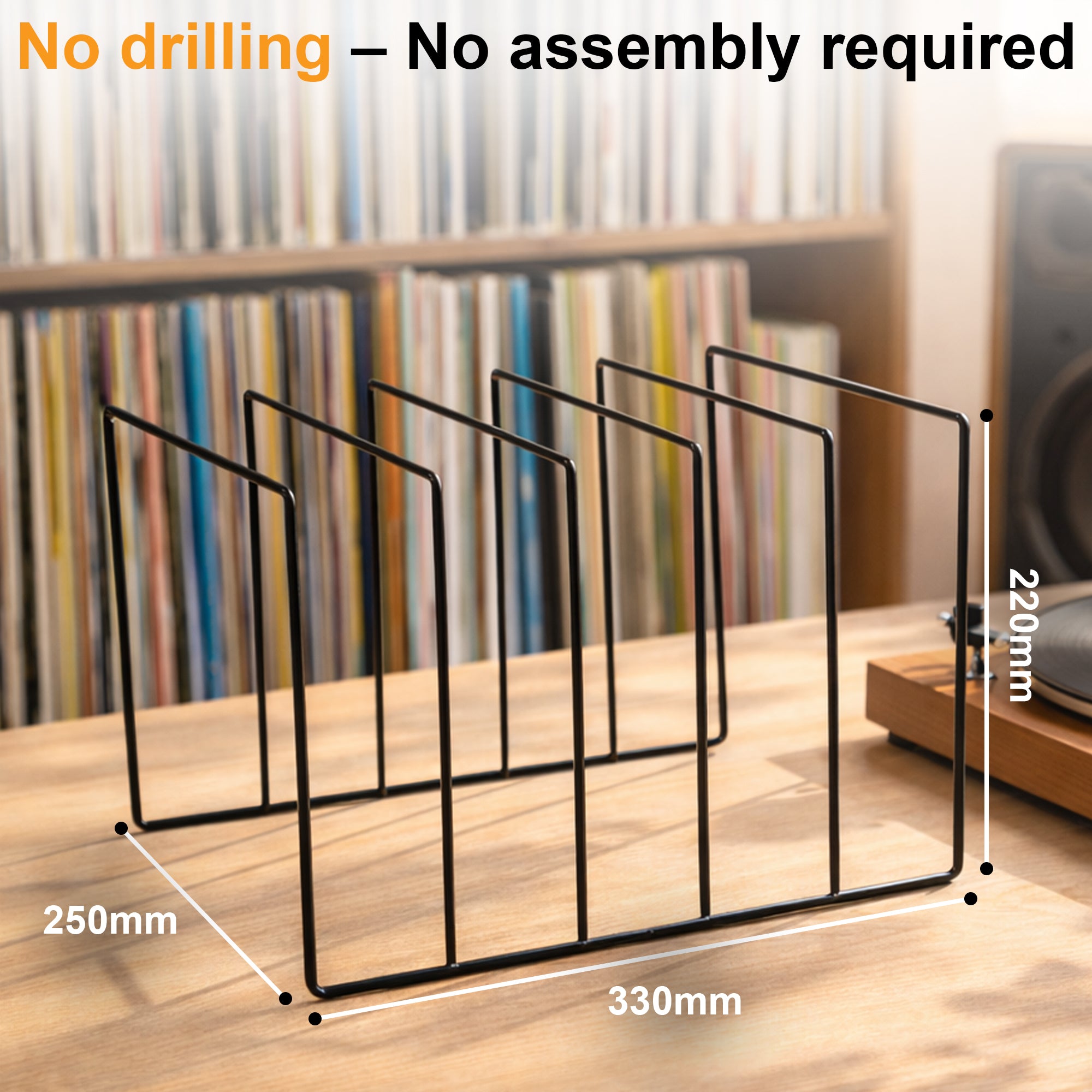 12'' Vinyl Record Holder (Holds 50-60 LPs) GK1252