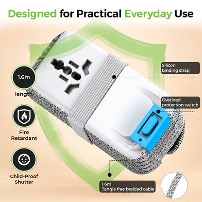 Travel Mate Pro 33 | World Travel Adapter & Power Strip | 33W GaN PD-PPS Charger | UM1183