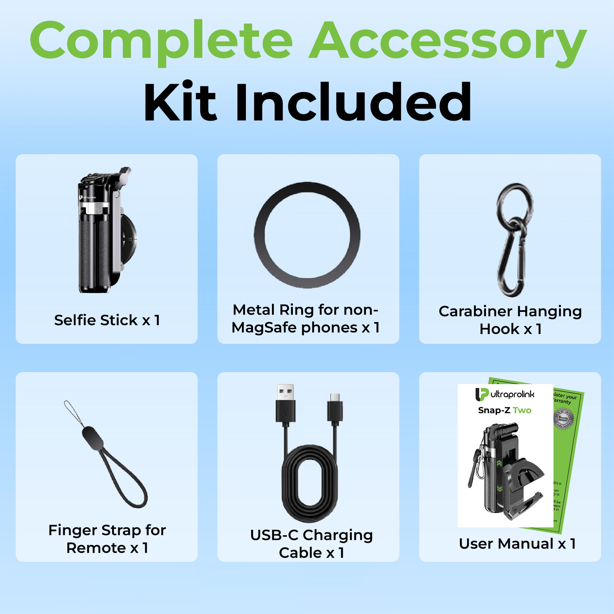 Snap-Z Two Ultra-Compact  Selfie Stick & Tripod UM1267