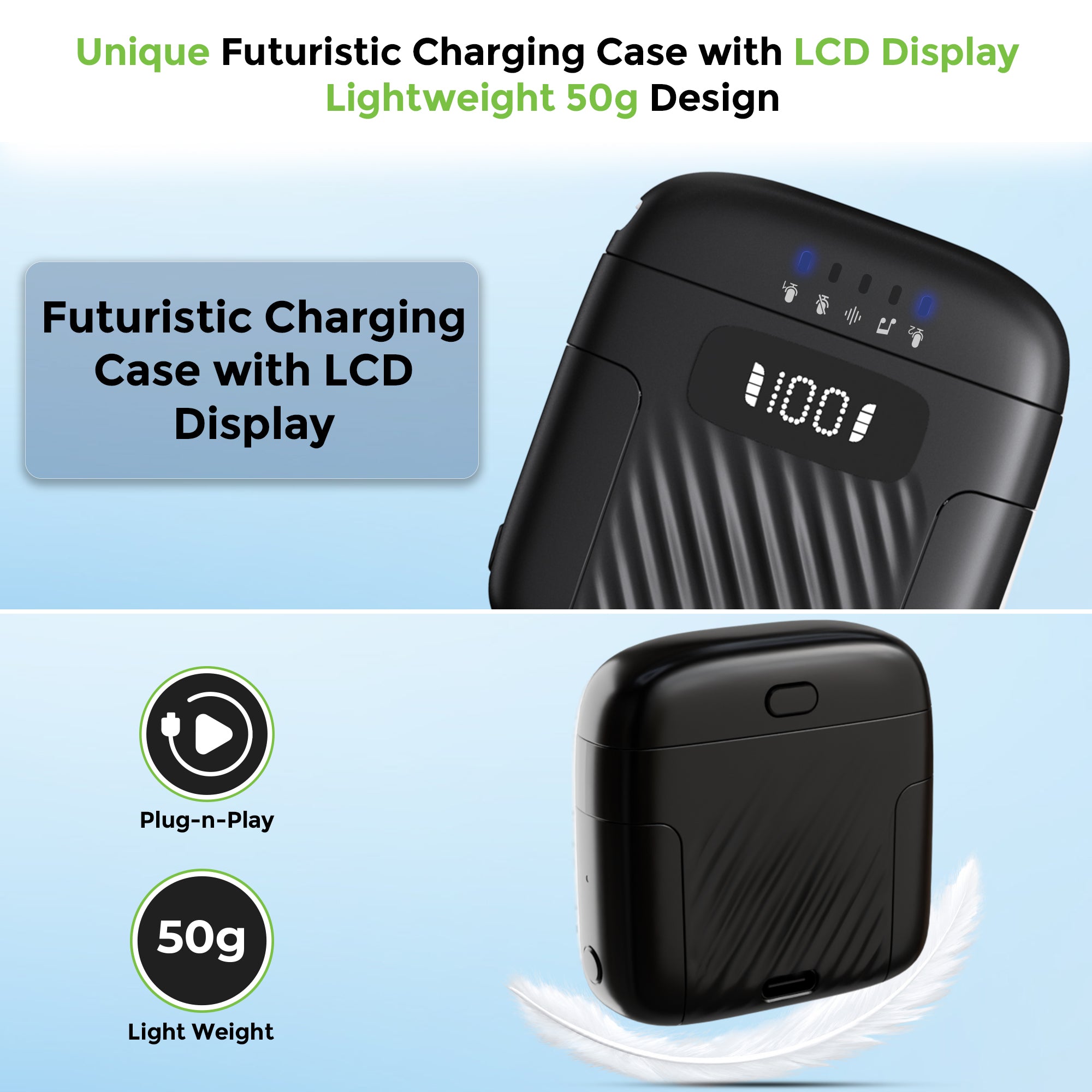 Sonic Vibe | Dual Wireless Microphones with Charging Case | UM1215