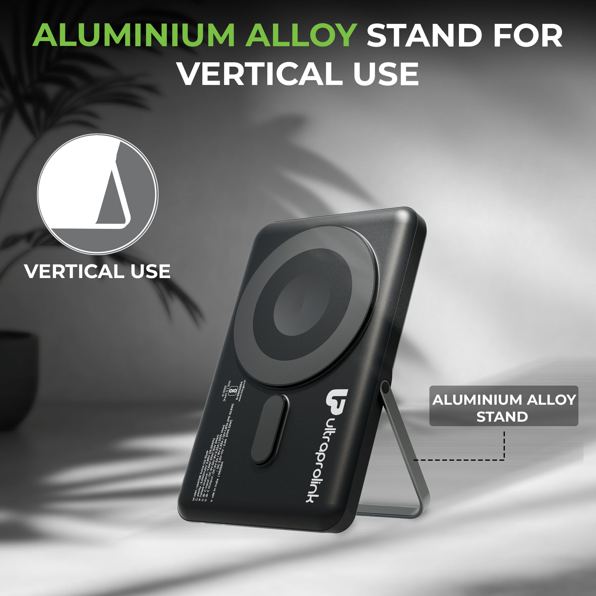 Juice-Up Swipe Mag-safe power bank 5000mAh with Stand & Wallet UM1128