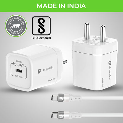 25w charger with type c with cable