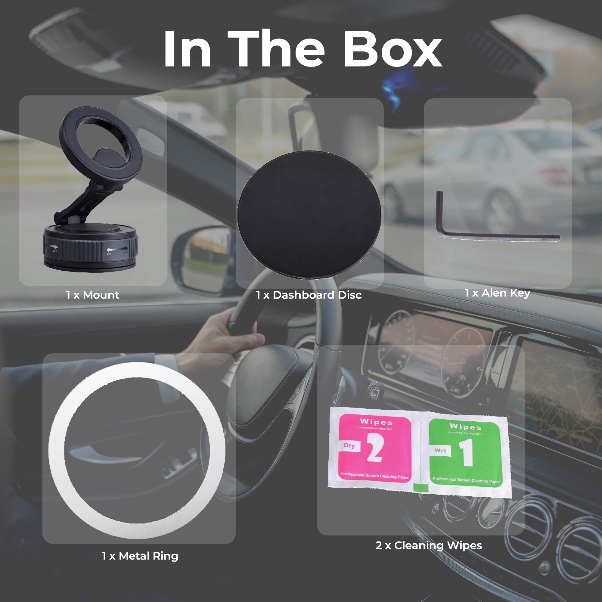 Magneto Magnetic Mobile Holder with Vacuum Grip UM1226