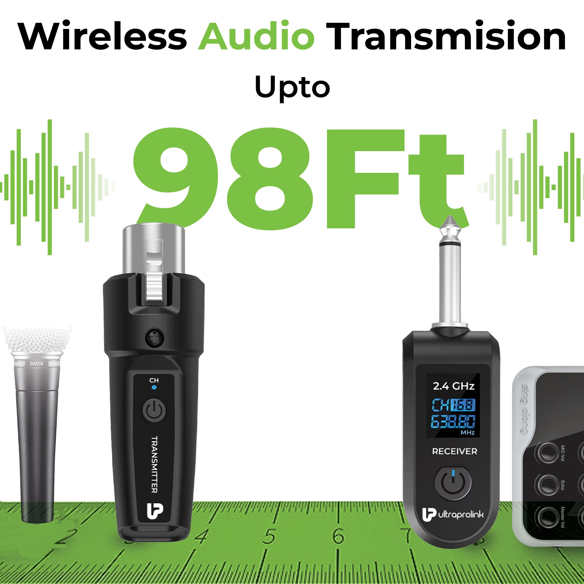 Unplug Convert any Wired Dynamic Mic into a Wireless Mic ( UM1195-1 )